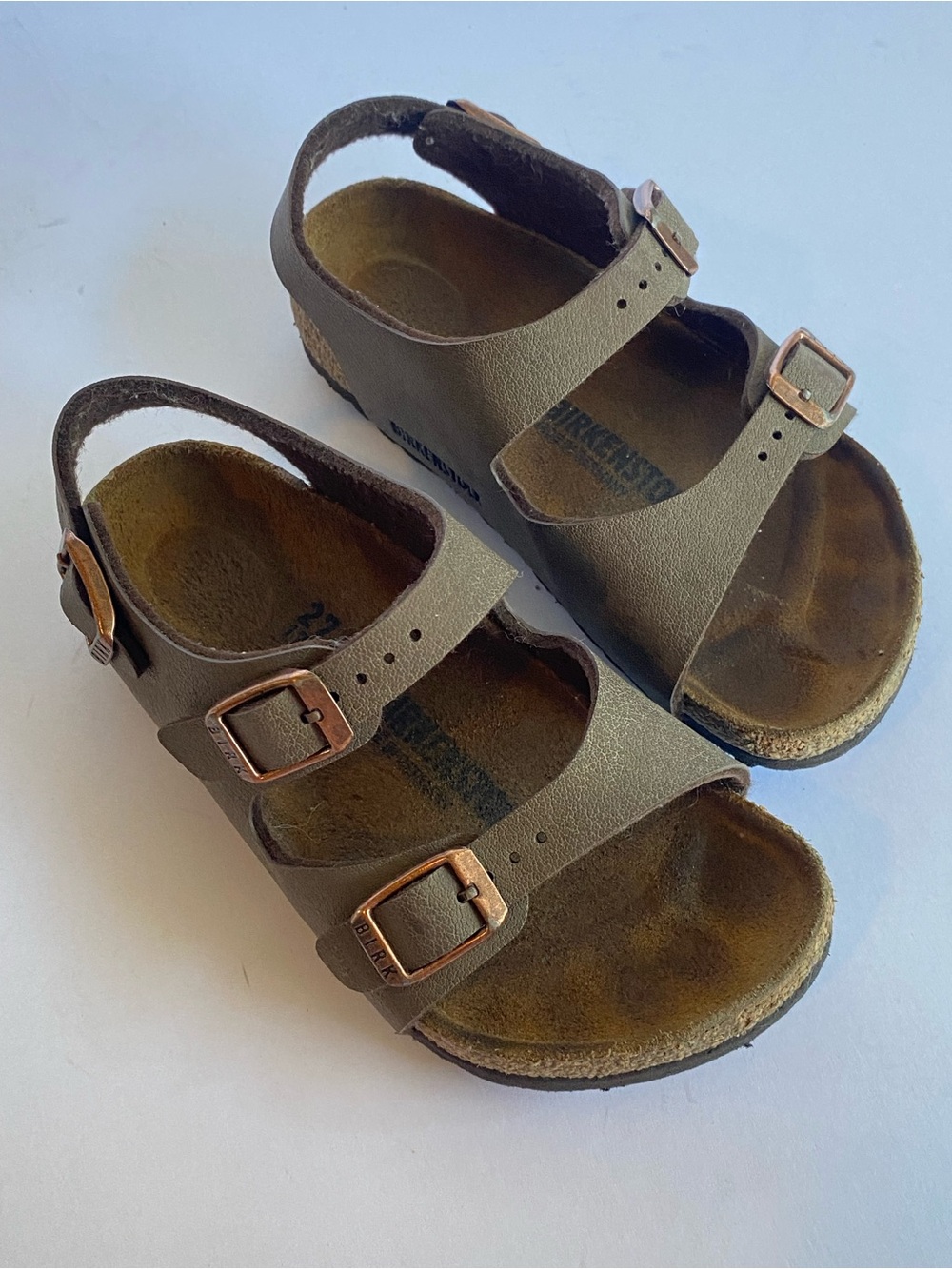 Birkenstock Rio kids Sandals Brown Double Buckle Backstrap Size EU 27 US 9